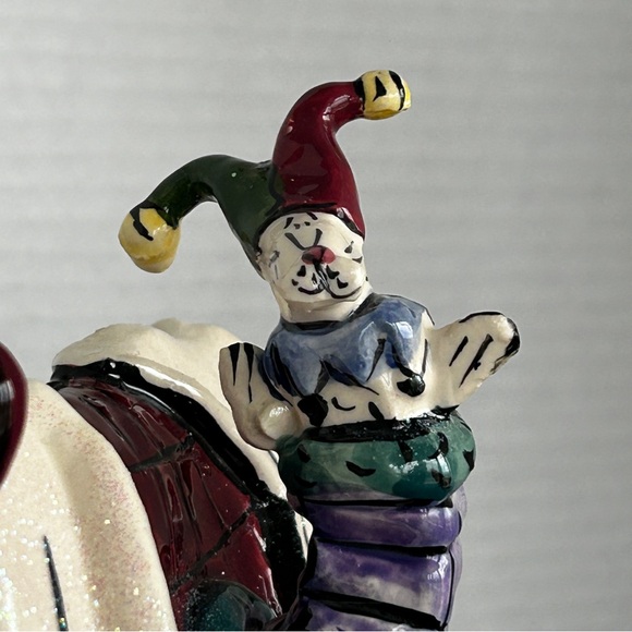 Santa's Workshop Blue Sky Clay Works by Heather Goldminc Tealight Holder 2002 - Picture 13 of 16